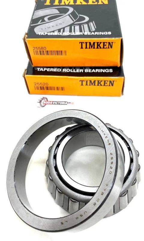 TIMKEN 25580/25520 1-3/4" Tapered Roller Bearing Set A52 with packaging visible