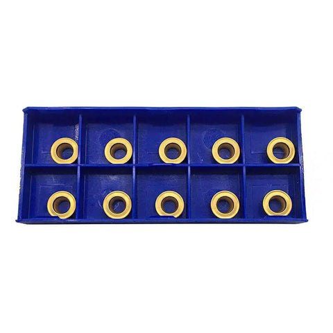 10 Pack RCMT10T3MO R5 Pro Grade Carbide Turning Inserts Tin Coated in blue case