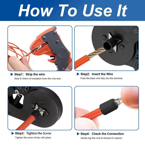 How to use 1800-Piece Tinned Copper Crimp Connectors Kit with Insulated Ferrules in AWG 22 to 8, DIY-friendly guide