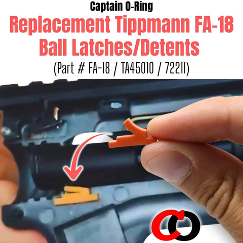 Replacement Ball Detent Latch For Tippmann 98 Custom A5 X7 Markers FA 18 Ball Keeper 6 Pack Durable Rubber Detents installation