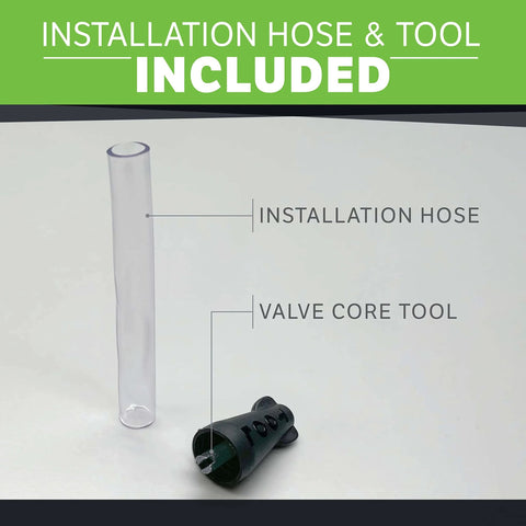 Installation hose and valve core tool for Slime 10011 Flat Tire Puncture Repair Sealant, Emergency Repair for Highway Vehicles.