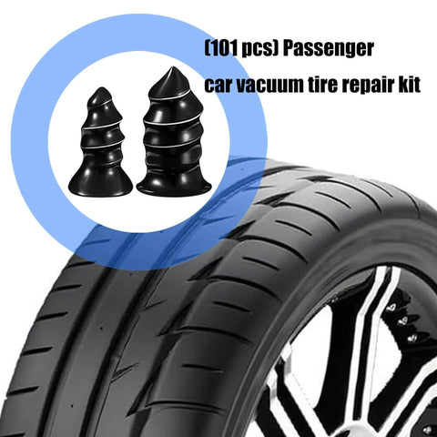 101 Piece Tire Repair Kit For Cars Motorcycles Trucks And Bikes Emergency Puncture Plugs Set Quick Fix In 30 Seconds
