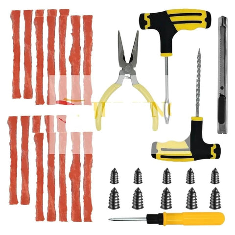 On The Go Tire Repair Kit With Heavy Duty Glue And Rubber Strips For Cars Trucks And RVs Quick Fix For Punctures Emergency Roadside No Fuss Must Have Easy To Install 2026 Ready