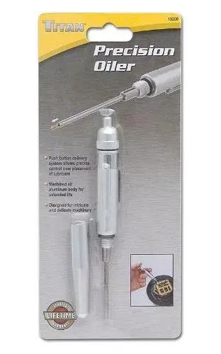 Precision Oiling Pen For Tight Spots And Machinery Titan 15200 Precision Oiler With Push Button Control Aluminum Body