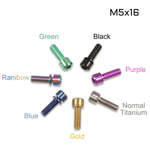 Colorful M5x16 screws including ✝️ SPEEDWOX 6pcs Bicycle Stem Screw with Washers Set Titanium Alloy Bike Allen Hex for MTB Road Bike.