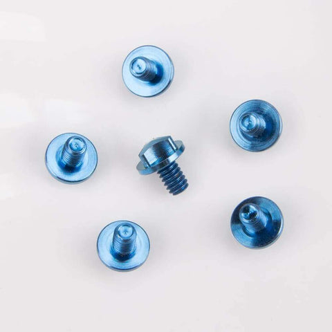 ✝️ SaiDian 6Pcs Titanium Blue Screw Set Knife Handle Screws for Microtech UTX-85 Matrix shown on white background.