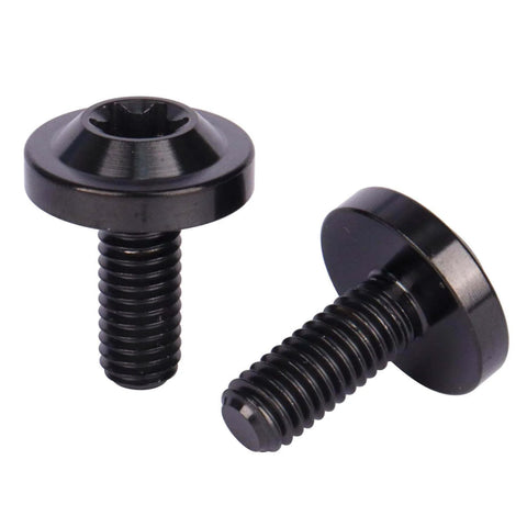 ✝️ UHDFBDHF 4Pcs Titanium Bolt M6 10 15 20mm Torx T40 Screws for Bicycle Motorcycle Car Bolt (Black, M6x15mm)
