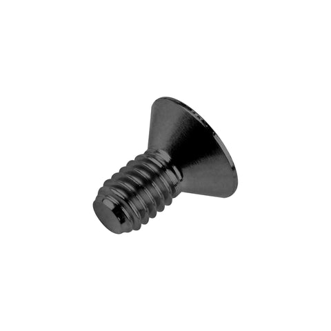 Wanyifa Titanium Ti M4x8 10 12 15 20 mm Countersunk Flat Head Hex Socket Cap Screw Bolt, Black, front view
