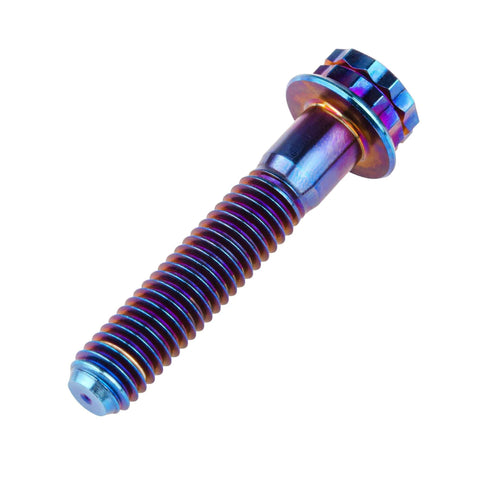Wanyifa Titanium Flange 12 Point M6x30mm Screw Bolt Burning Blue