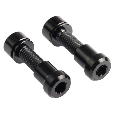 Wanyifa Titanium M5x16 18 20mm Bolt with Washer Hex Head Screw, black square head, for bicycle stem front forking lock, M5x18mm