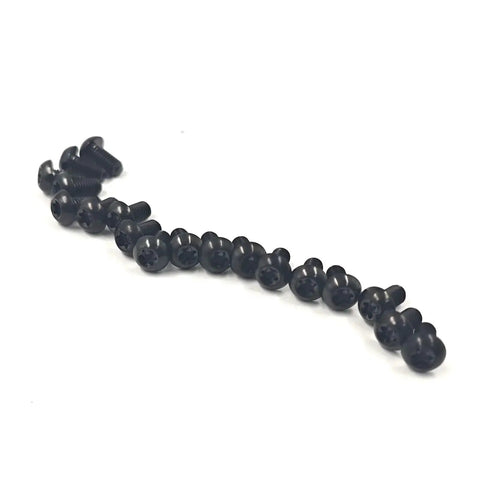 Set Of Twelve Titanium M5x10mm Rotor Bolts For MTB Mountain Bike Disc Brake Rotors Featuring Torx T25 Head Grade 5 Titanium 6Al-4V Black