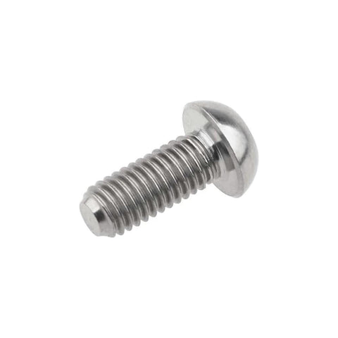 Close-up of a single bolt from the 4 pcs titanium M5 x 12mm Torx head bolts for bicycle bottle cage, showing its smooth metallic finish.