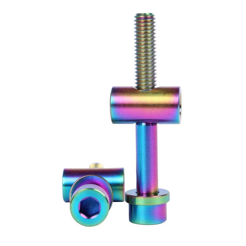 Colorful titanium bolts and nuts from ✝️ UHDFBDHF 2PCS Titanium M5x40mm Bolt Nut Washer Bicycle SeatPost Fixed Bolt (Ranibow)