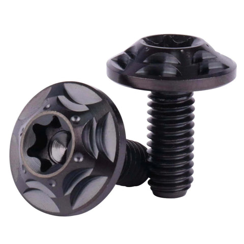 ✝️ UHDFBDHF Titanium Bolt M6 Torx Head T40 Screws for Bicycle, Motorcycle, Car, 10/15/20mm, Pack of 4 (Black, M6x15mm) close-up view