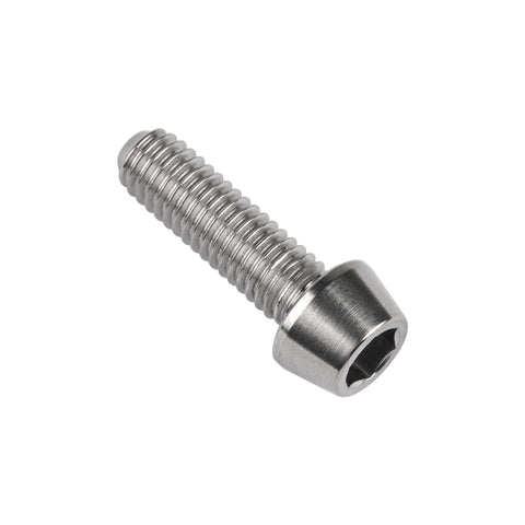 ✝️ Wanyifa Titanium Ti M6 x 10 16 18 20 25 30 35 40 45 50 55 60 65mm Allen Hex Screw Socket Cap Tapered Bolt pack of 4 (M6X20mm, Normal Titanium)