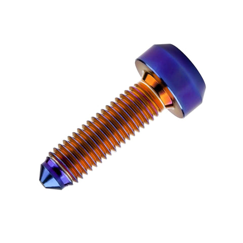Titanium M7 24.5mm Pitch 1.0 Bolt Spline Socket Forged Head Split Rim Wheels Screws Pack of 4 (Burnt Blue)