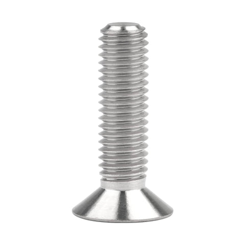 Wanyifa Titanium M8x30mm full thread countersunk flat head bolt screw, 65mm. Silver, durable for smooth rolling installation.