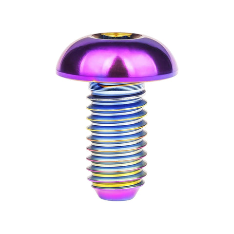 Wanyifa Titanium Bolt M3 8 10 12 15mm Allen Key Head Screws for Bicycle Pack of 4 (Rainbow, M3x10mm) close-up view