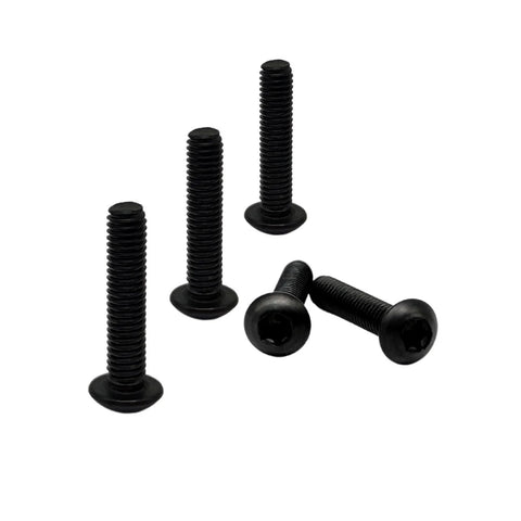 ✝️ RISON Titanium Screws M3 X 6mm Titanium Torx Button Head Screws 10Pcs Black ISO7380 Half Round Head Torx Drive