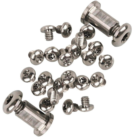 26Pcs Titanium Alloy Torx Screw Set Compatible with Benchmade 535 BUGOUT Knife, scattered view of screws