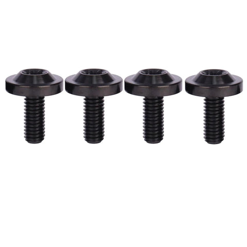 ✝️ UHDFBDHF 4Pcs Titanium Bolt M6 10 15 20mm Torx T40 Screws for Bicycle Motorcycle Car Bolt (Black, M6x15mm) front view