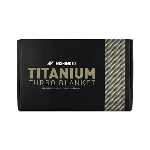 Product packaging for Titanium Turbo Blanket For Subaru WRX 2001 2014 And STI 2004 2017 Insulates Turbo Hot Side