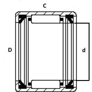 TLA2220UU Needle Bearing 22x28x20mm