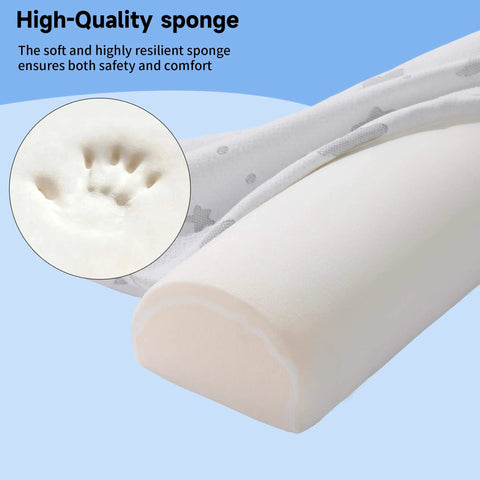 Close-up of high-quality sponge material used in a 52 Inch Toddler Bed Rail Bumper With Anti Slip, Machine Washable, Easy Zip Removal.