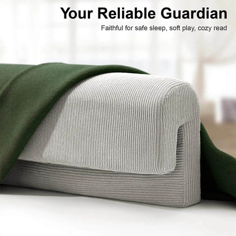 Toddler Bed Rail Bumper Protector with Premium Memory Foam, soft gray anti bump padding for loft and bunk beds.