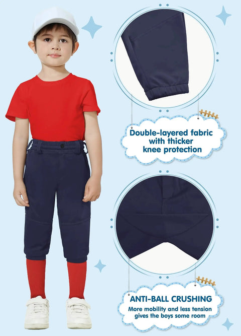 Knicker Baseball Pants For Toddlers And Youth Boys Girls Navy Blue With Belt Loops Kid Approved Tee Ball Softball Practice Pants