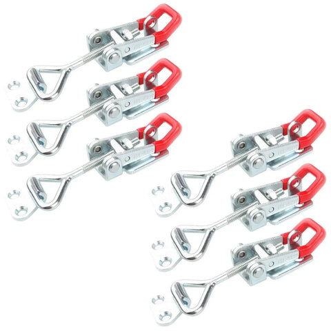 Heavy Duty Adjustable Toggle Clamp Latch Set With Locking Feature Supports 551 Lbs Hold Stainless Steel 6 Pack for woodworking