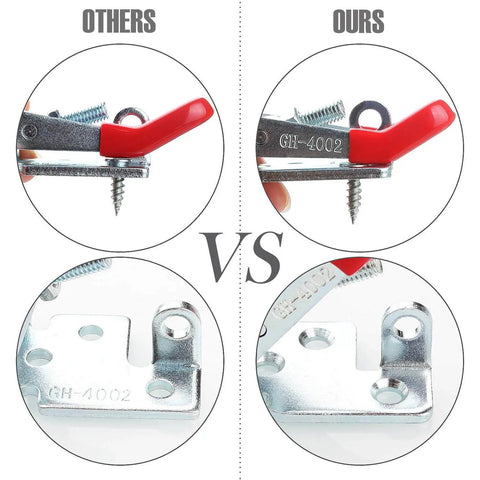 Comparison of Heavy Duty Adjustable Toggle Clamp Latch Set With Locking Feature Supports 551 Lbs Hold Stainless Steel 6 Pack