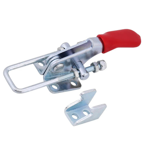 Heavy Duty Toggle Clamps 163kg Holding Capacity Latch Type Metal Clamps, ergonomic grip, 4 piece set, front view