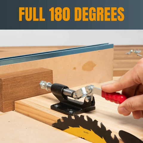 Two Pack Quick Release Push Pull Toggle Clamp Set With 500 Lbs Holding Capacity And 305 Cm Stroke for woodworking in action.