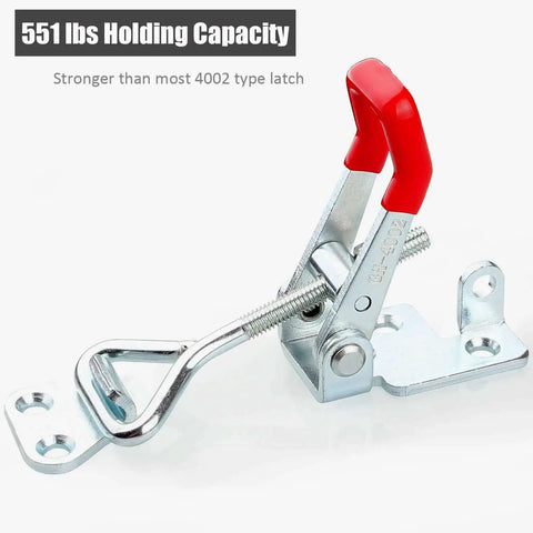 Heavy Duty Adjustable Toggle Clamp Latch Set With Locking Feature Supports 551 Lbs Hold Stainless Steel 6 Pack For Woodworking