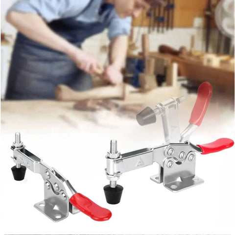 Heavy Duty 10 Pack Toggle Clamps For Woodworking And Welding With Quick Release Horizontal Hold Down Clamps And Rubber Tip 220 Lbs Holding