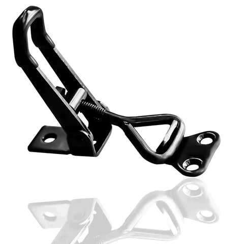 Heavy duty toggle latch clamp with rust resistant carbon steel, adjustable pull action and 360lb capacity featuring catch plate