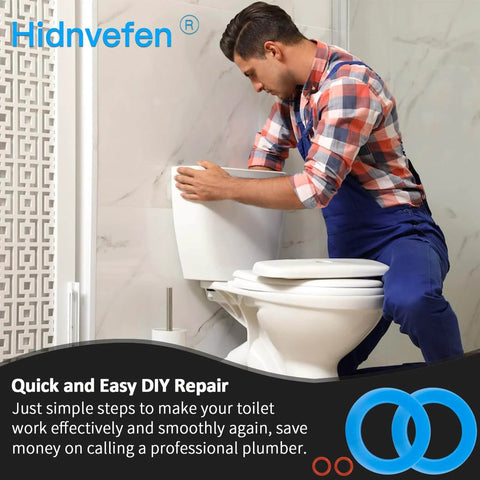 Man installing Silicone Toilet Flush Valve Seal Kit 3 Pack For Champion 4 And Eljer Titan 4 Replacement O Rings No More Leaks