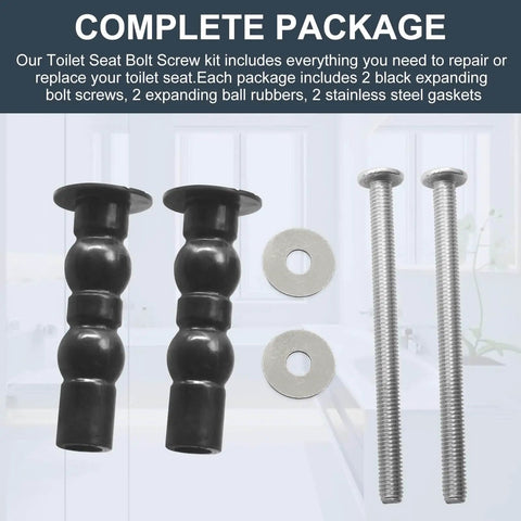Top Mount Toilet Seat Hardware Kit For Skirted Toilets Easy Install Nut And Bolt Set With Expandable Rubber Plug For Tight Fit Durable Stainless Steel Bolts Compatible With TOTO THU651N Pack Of 2