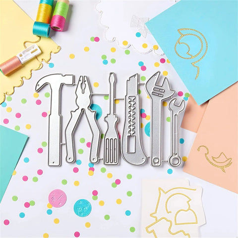 Must Have All Purpose Die Cut For Card Making And Scrapbooking With Intricate Metal Cutting Dies for DIY decor, tool shapes displayed on paper