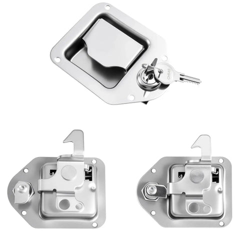 Replacement 5/8 inch toolbox lock cylinder for lift up latch truck tool boxes with keys, chrome zinc finish, compatible with UWS, Dee Zee, Delta, Weatherguard, Kobalt and Better Built boxes.