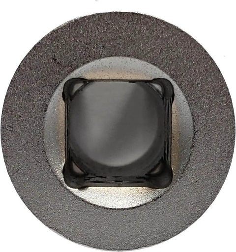Top view of Unistrust Socket For One And Five Eighths Inch Tall Strut Channel With One Half Inch Drive Compatible With All One And Five Eighths Inch Tall Channel Two And A Half Inch Overall Length Zinc Plated British Design And Manufacture CSM12