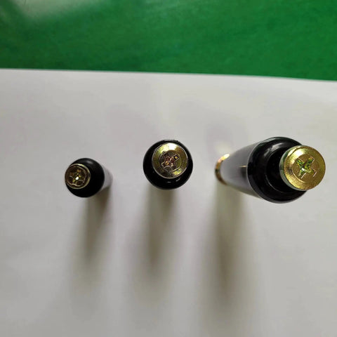 Top view of three Large Revolving M10 Replacement Handle With P1.5 Thread Four Inch Length Crank Grip Knob on white background