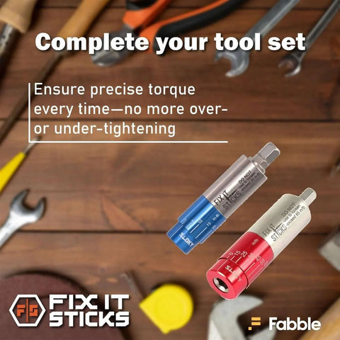 15-65 Inch Lbs All-in-One Torque Driver Bundles with 6-25 Inch Lbs Mini All-in-One Torque Driver + Cloth on wooden background