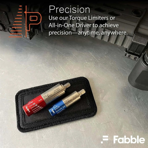 15-65 Inch Lbs All-in-One Torque Driver Bundles with 6-25 Inch Lbs Mini All-in-One Torque Driver on cloth mat, precision focus