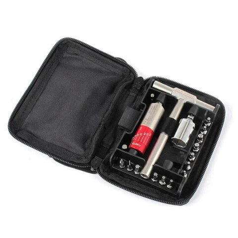 15-65 Inch Lbs All-in-One Torque Driver Kit with Locking Ratcheting T-Way Wrench - Custom Bundle (FISMUTK+TWAY-LOCK) case open