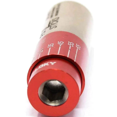 Close-up of the Tightening +/- 10% Accurate 15-65 inch-lbs All-In-One Torque Driver Tool showing torque settings and 1/4" drive.