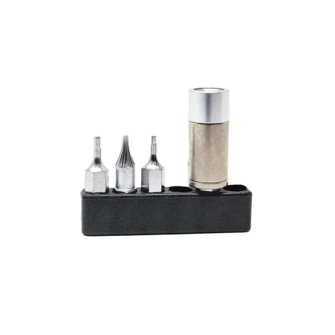 4 Inch Lbs Torque Limiter & Three Bit Combo Pack showing torque limiter and three bits in a holder