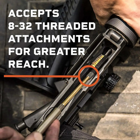 Demonstration of Torque Limiter/All-in-One Torque Drive/Modular T-Drive Bundle accepting 8-32 threaded attachments for firearm maintenance