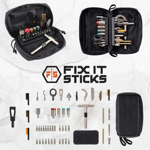 Open Torque Limiter/All-in-One Torque Drive/Modular T-Drive Bundle with 3 Piece Cleaning Brush Set, Versatile Durable Steel Mini Pry Bar Bit
